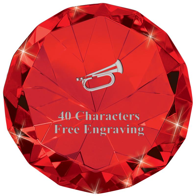 RUBY 80CT DIAMOND PAPERWEIGHT