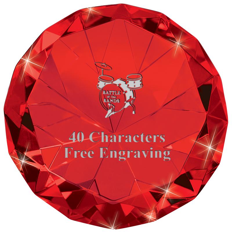 RUBY 80CT DIAMOND PAPERWEIGHT