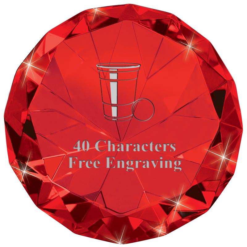 RUBY 80CT DIAMOND PAPERWEIGHT