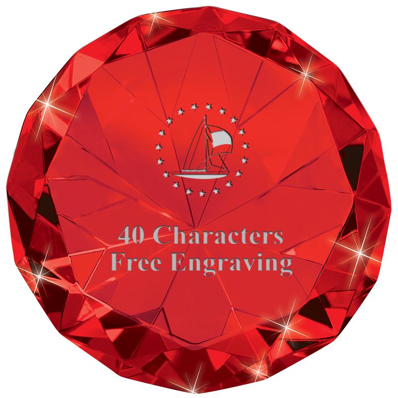 RUBY 80CT DIAMOND PAPERWEIGHT