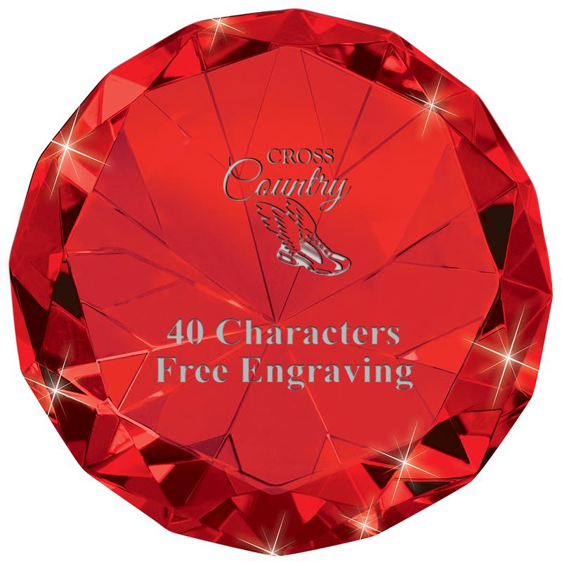 RUBY 80CT DIAMOND PAPERWEIGHT