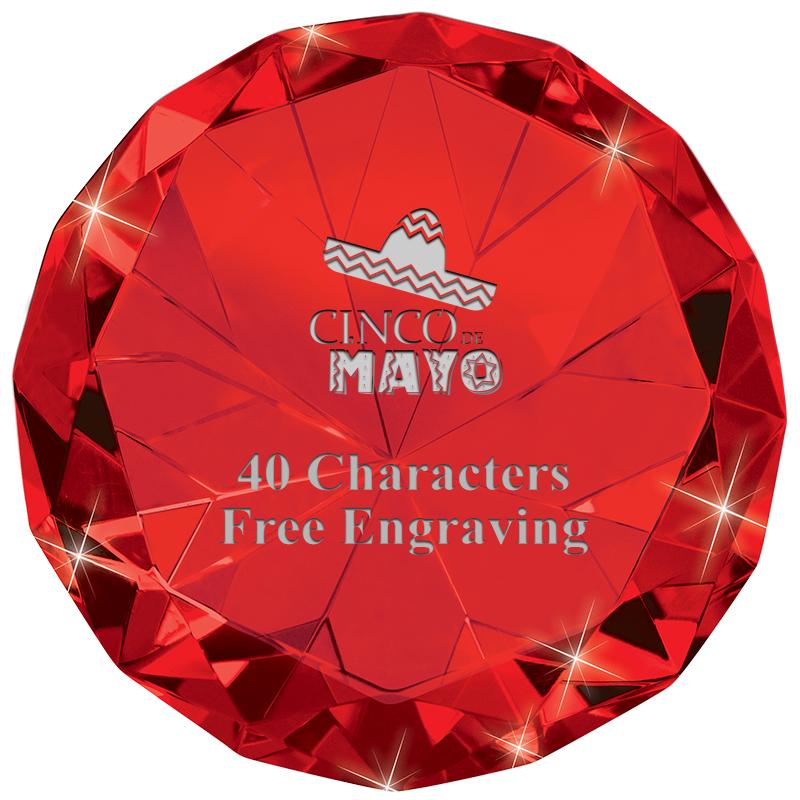 RUBY 80CT DIAMOND PAPERWEIGHT