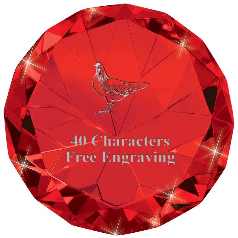 RUBY 80CT DIAMOND PAPERWEIGHT