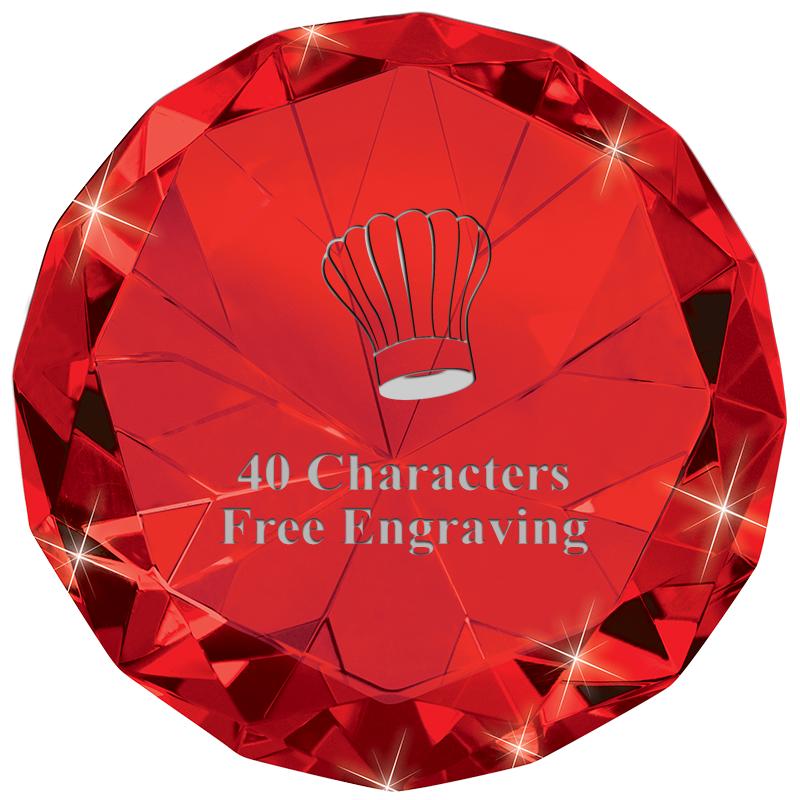 RUBY 80CT DIAMOND PAPERWEIGHT