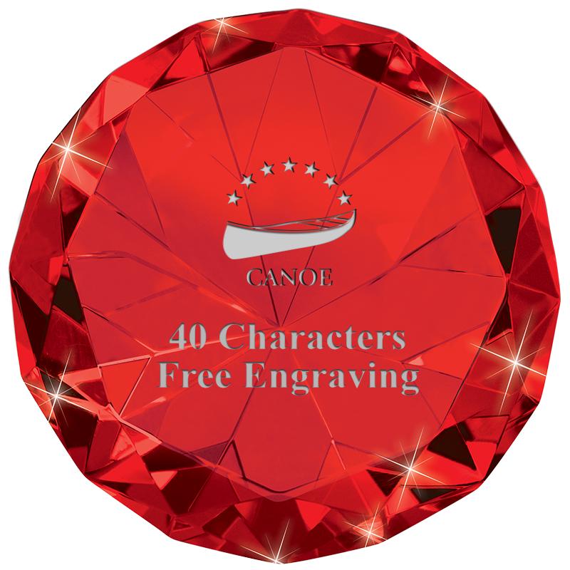 RUBY 80CT DIAMOND PAPERWEIGHT