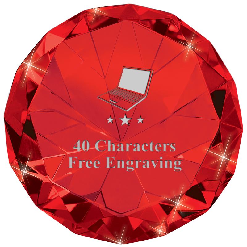 RUBY 80CT DIAMOND PAPERWEIGHT