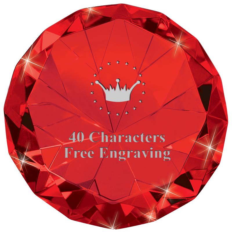 RUBY 80CT DIAMOND PAPERWEIGHT