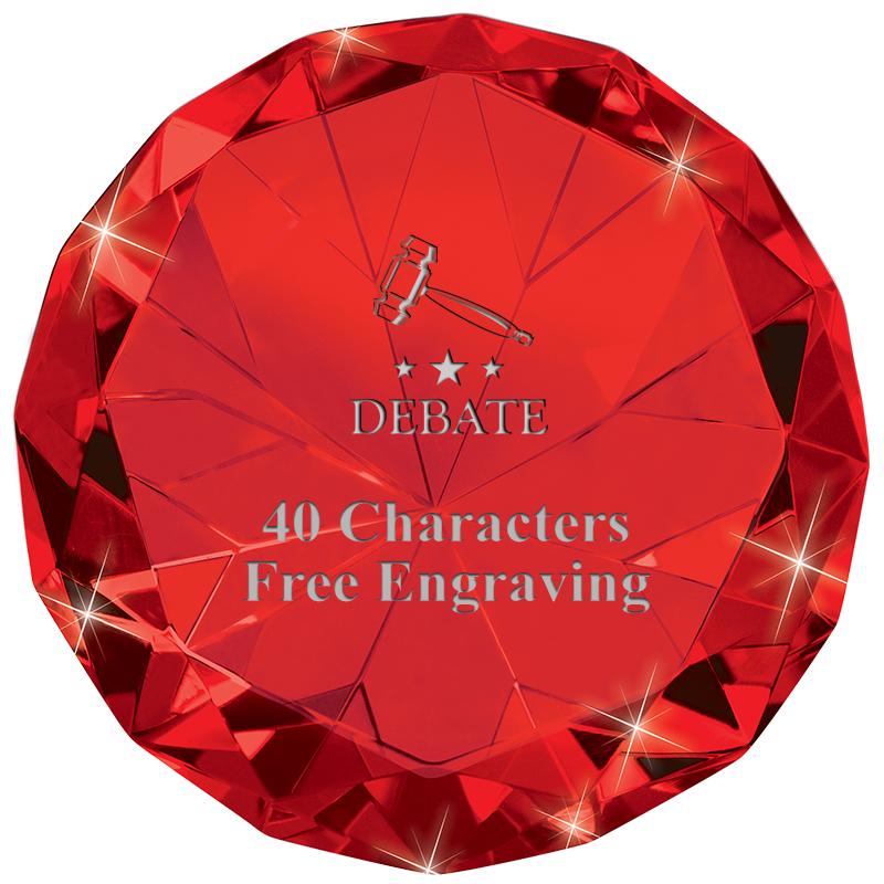 RUBY 80CT DIAMOND PAPERWEIGHT