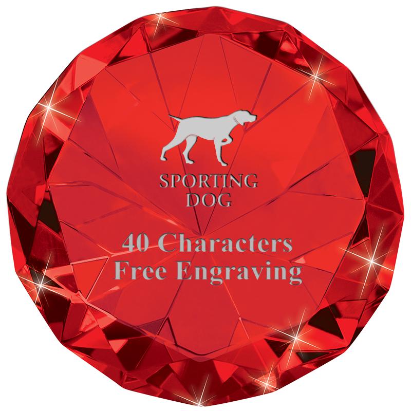 RUBY 80CT DIAMOND PAPERWEIGHT