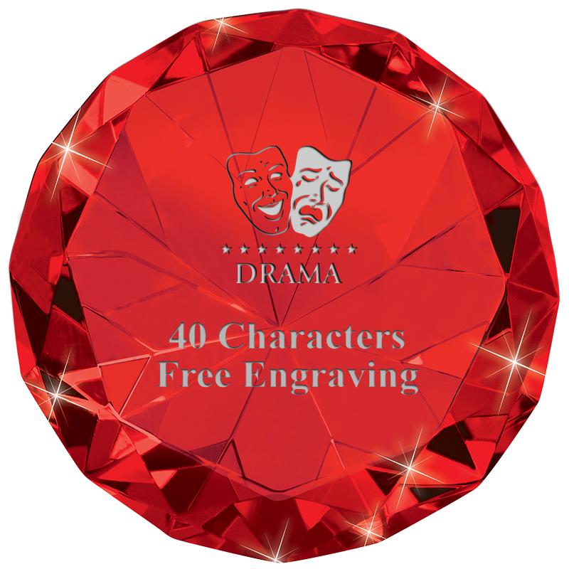 RUBY 80CT DIAMOND PAPERWEIGHT