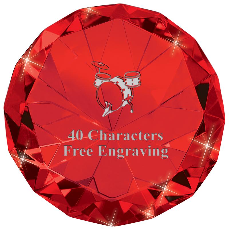 RUBY 80CT DIAMOND PAPERWEIGHT