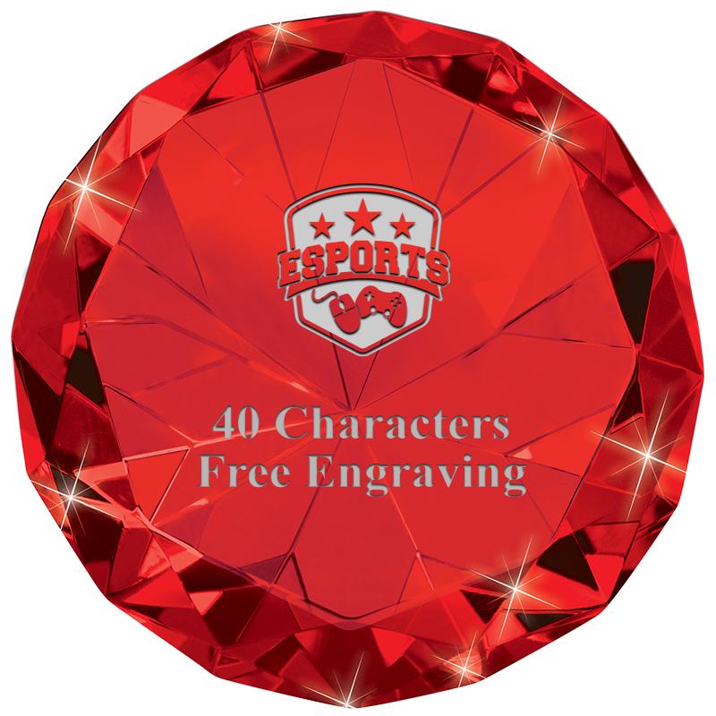 RUBY 80CT DIAMOND PAPERWEIGHT