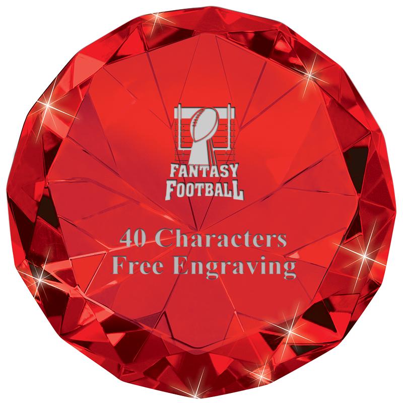 RUBY 80CT DIAMOND PAPERWEIGHT