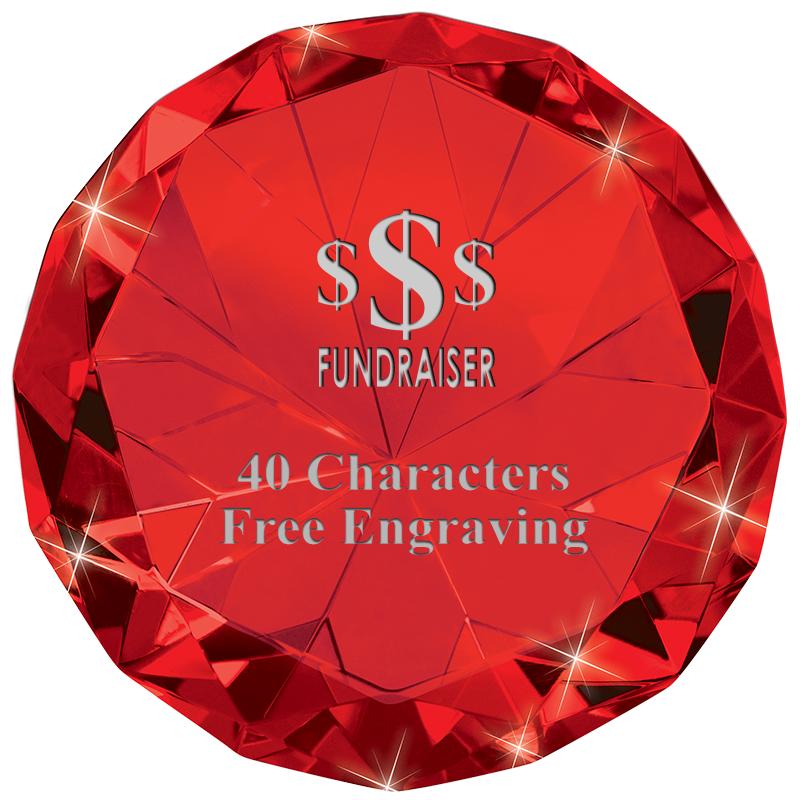 RUBY 80CT DIAMOND PAPERWEIGHT