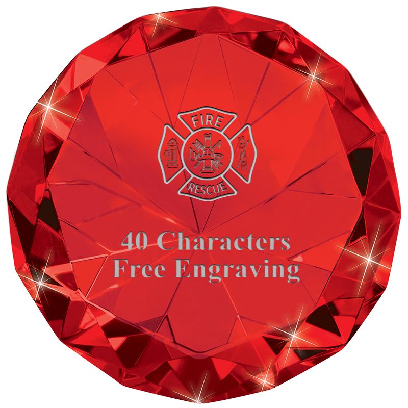 RUBY 80CT DIAMOND PAPERWEIGHT