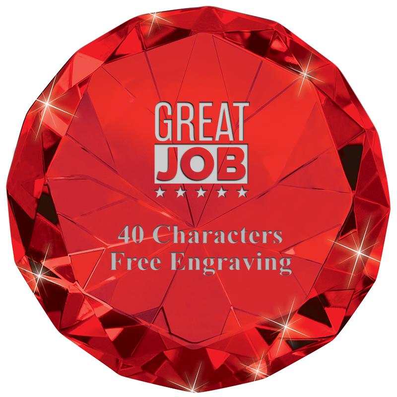 RUBY 80CT DIAMOND PAPERWEIGHT