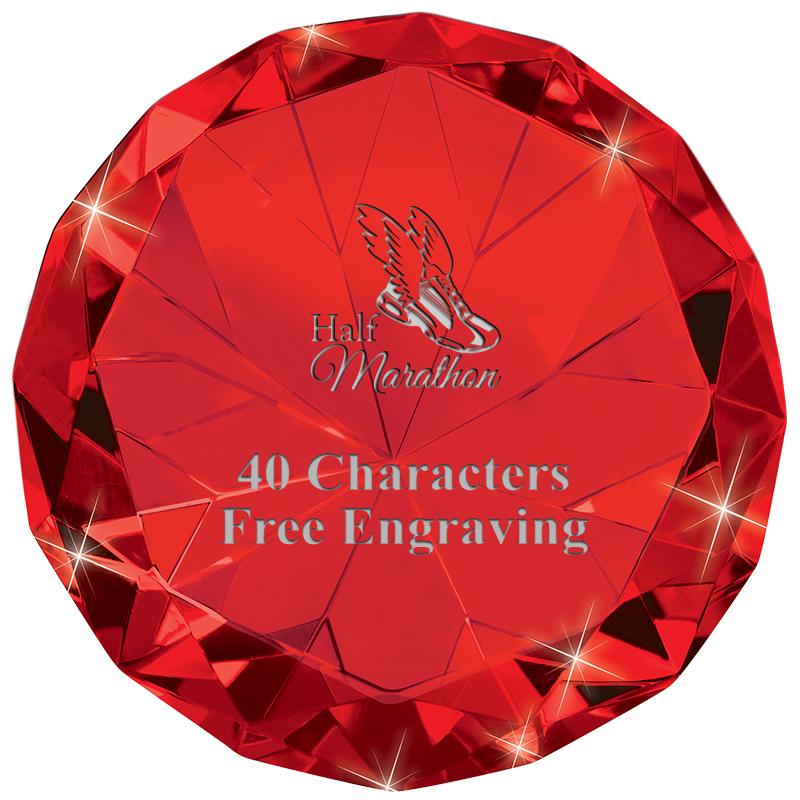 RUBY 80CT DIAMOND PAPERWEIGHT