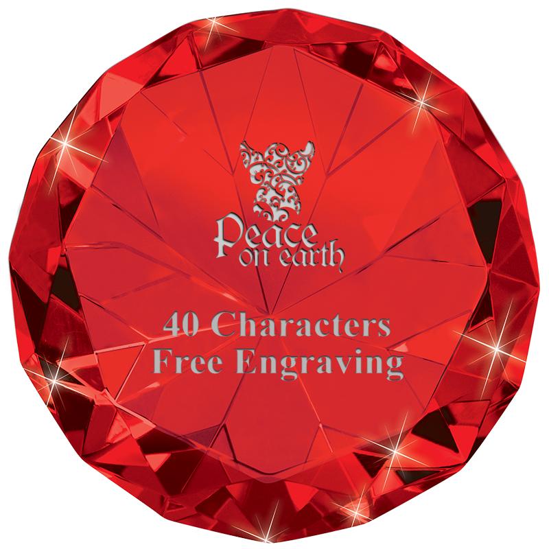 RUBY 80CT DIAMOND PAPERWEIGHT