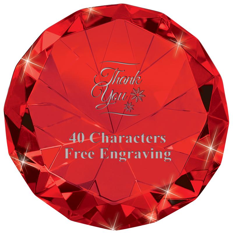 RUBY 80CT DIAMOND PAPERWEIGHT