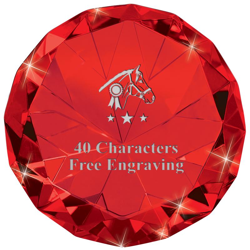 RUBY 80CT DIAMOND PAPERWEIGHT