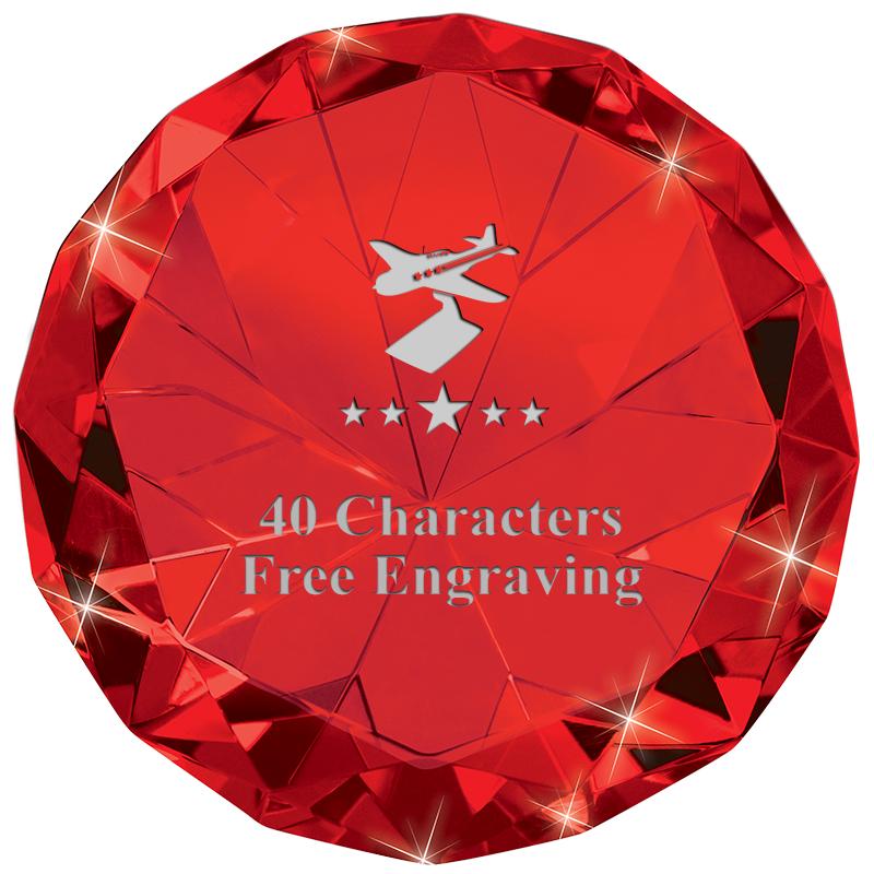 RUBY 80CT DIAMOND PAPERWEIGHT