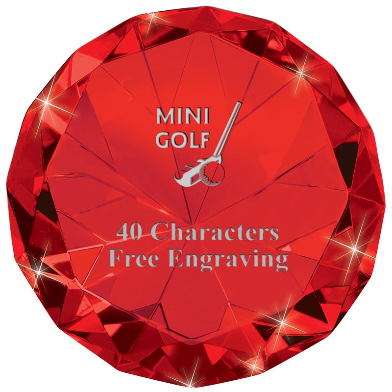 RUBY 80CT DIAMOND PAPERWEIGHT