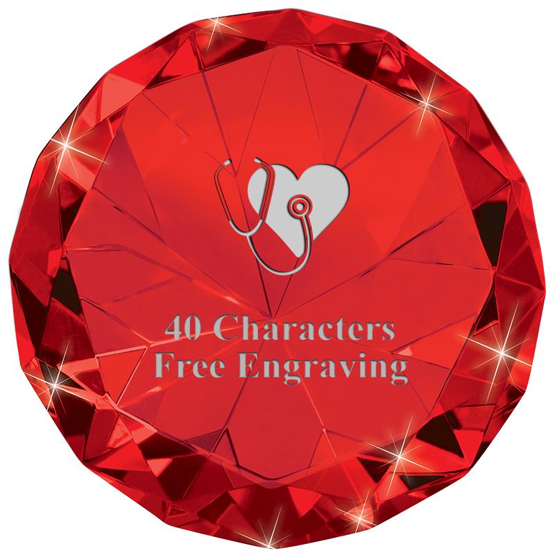 RUBY 80CT DIAMOND PAPERWEIGHT