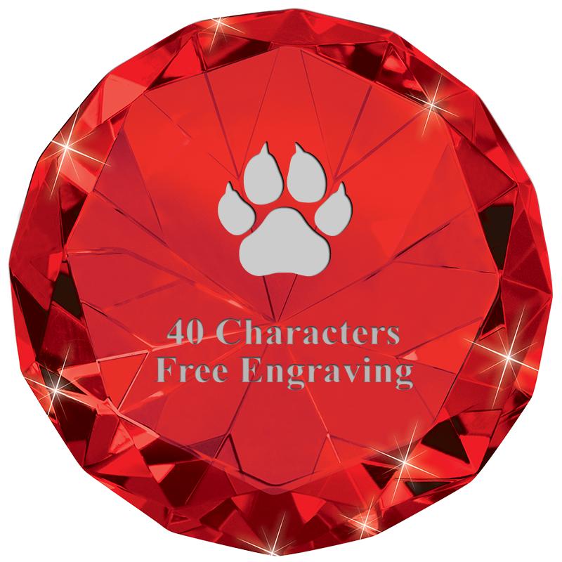 RUBY 80CT DIAMOND PAPERWEIGHT