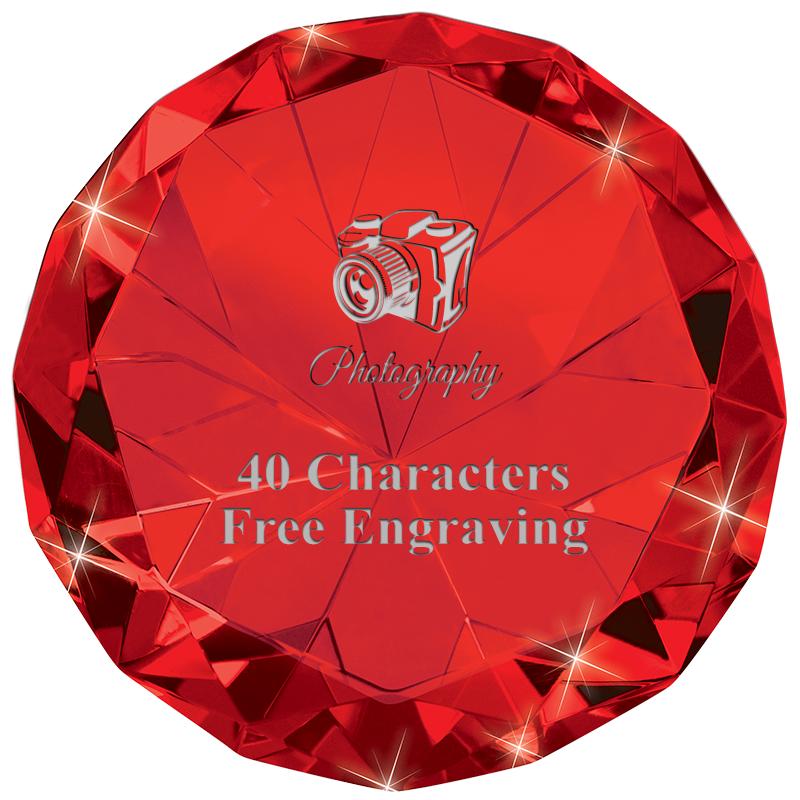 RUBY 80CT DIAMOND PAPERWEIGHT