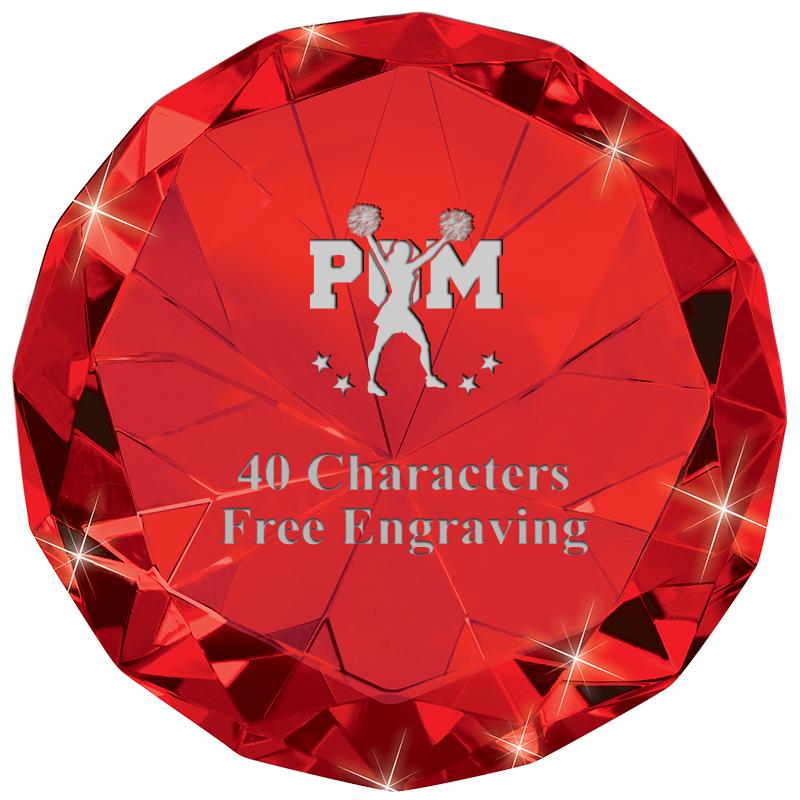 RUBY 80CT DIAMOND PAPERWEIGHT