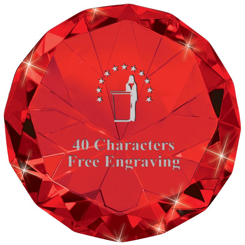 RUBY 80CT DIAMOND PAPERWEIGHT