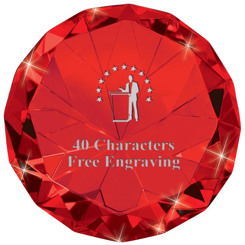 RUBY 80CT DIAMOND PAPERWEIGHT