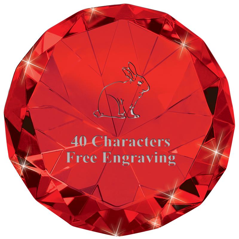 RUBY 80CT DIAMOND PAPERWEIGHT