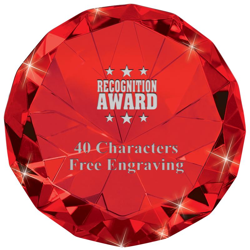 RUBY 80CT DIAMOND PAPERWEIGHT