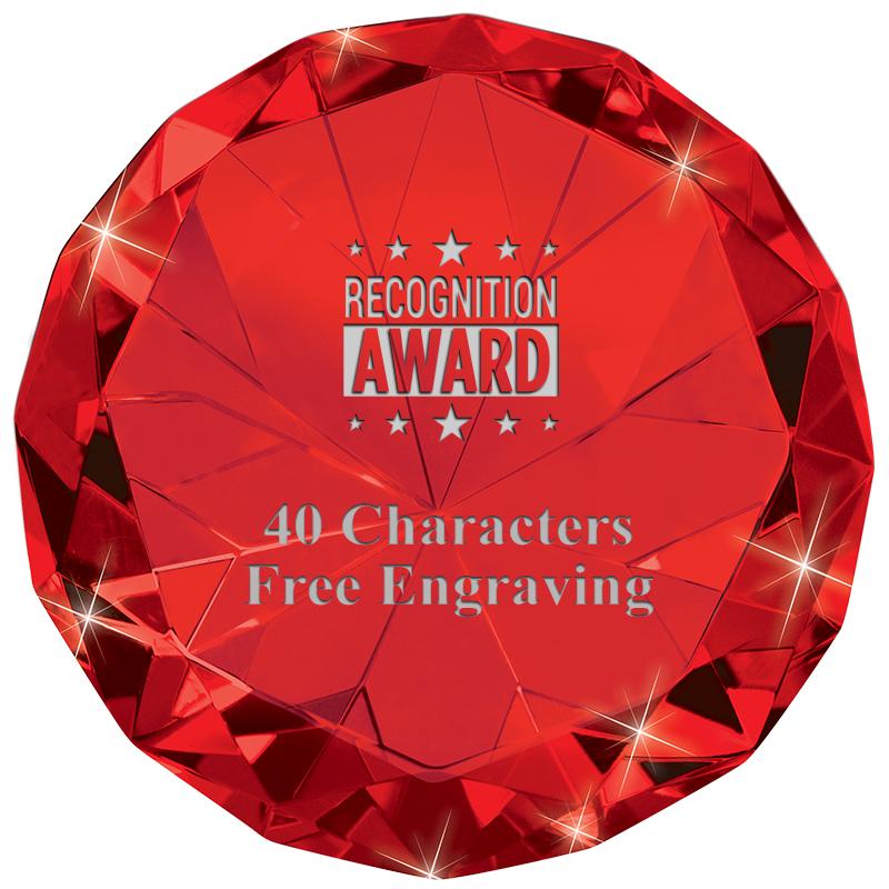 RUBY 80CT DIAMOND PAPERWEIGHT