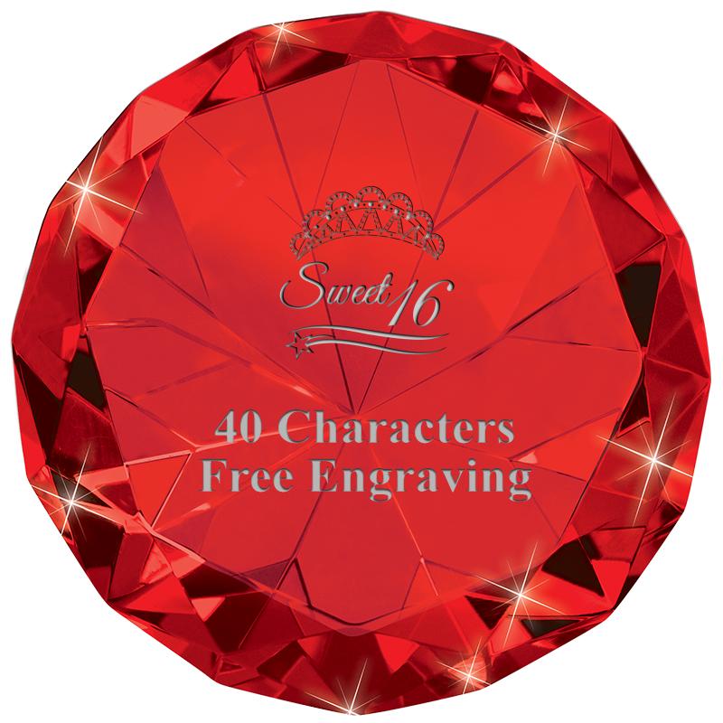 RUBY 80CT DIAMOND PAPERWEIGHT