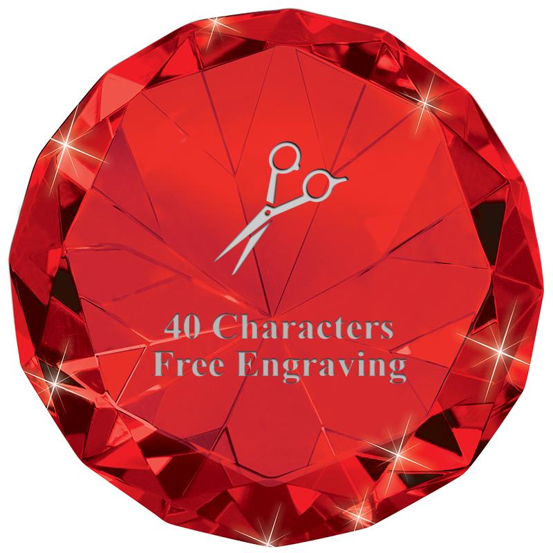 RUBY 80CT DIAMOND PAPERWEIGHT