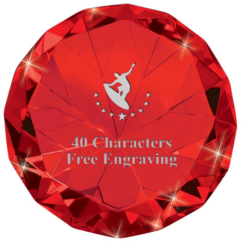 RUBY 80CT DIAMOND PAPERWEIGHT