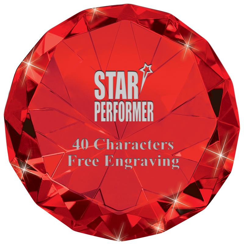 RUBY 80CT DIAMOND PAPERWEIGHT