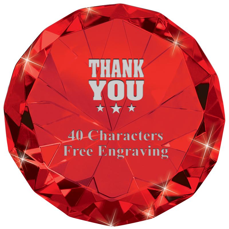 RUBY 80CT DIAMOND PAPERWEIGHT