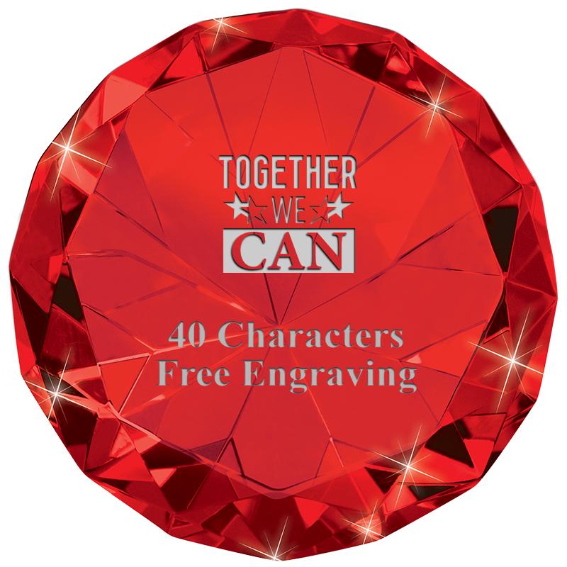 RUBY 80CT DIAMOND PAPERWEIGHT