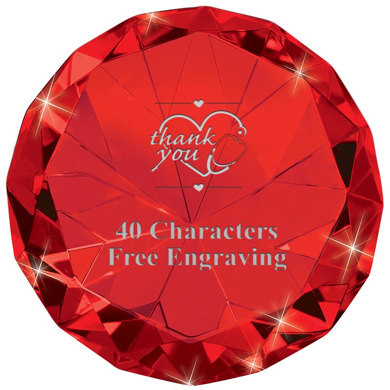 RUBY 80CT DIAMOND PAPERWEIGHT