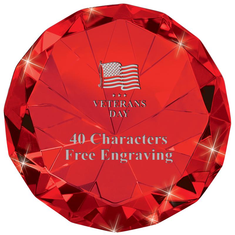 RUBY 80CT DIAMOND PAPERWEIGHT