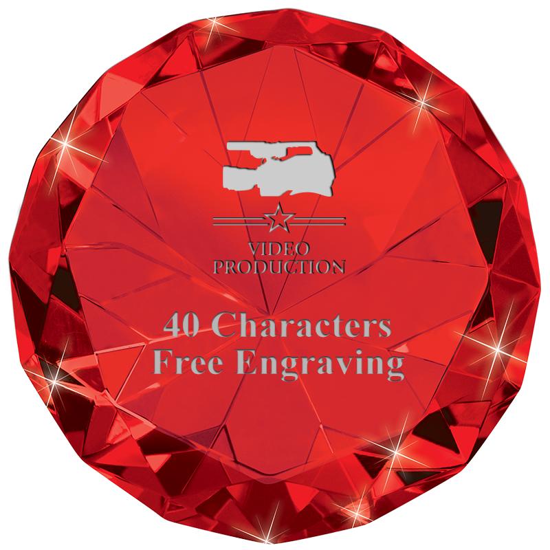 RUBY 80CT DIAMOND PAPERWEIGHT