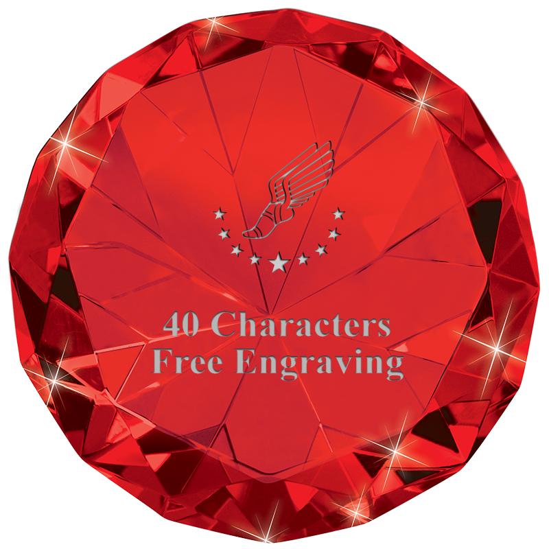 RUBY 80CT DIAMOND PAPERWEIGHT