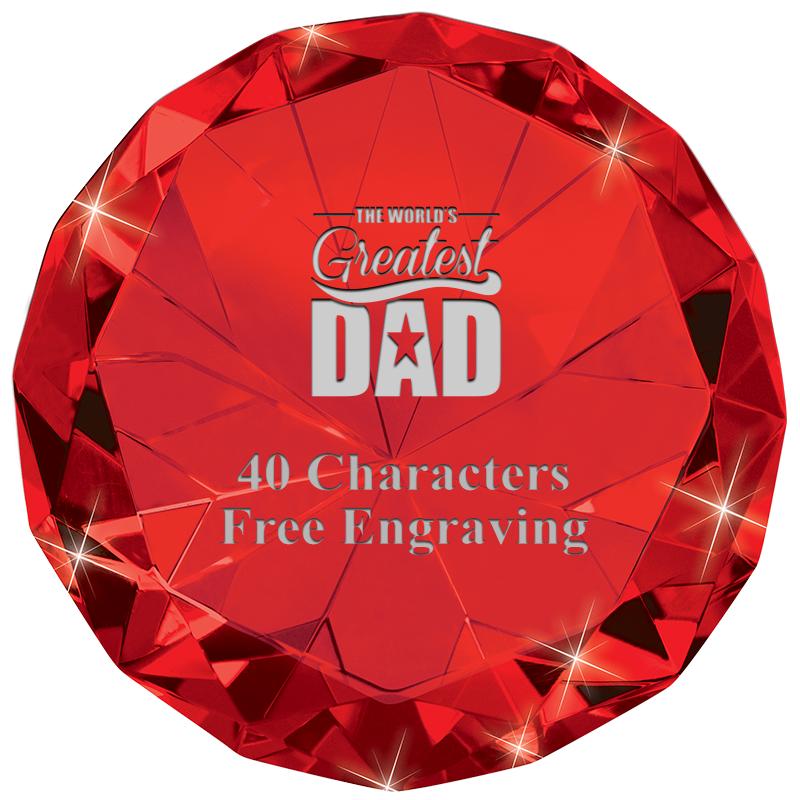 RUBY 80CT DIAMOND PAPERWEIGHT