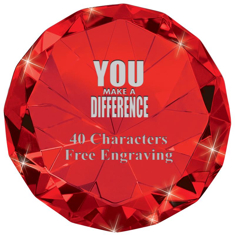 RUBY 80CT DIAMOND PAPERWEIGHT