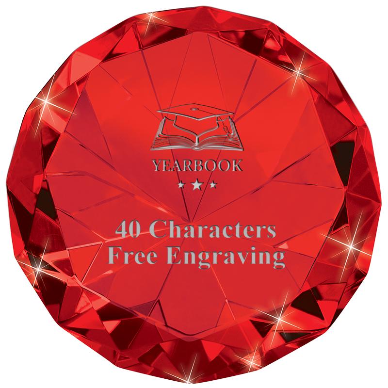 RUBY 80CT DIAMOND PAPERWEIGHT