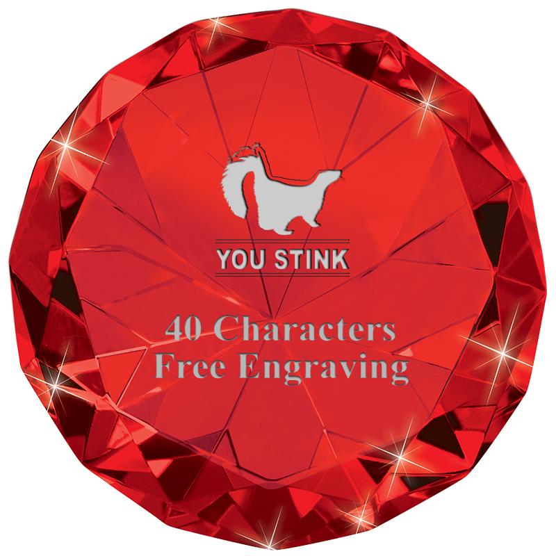 RUBY 80CT DIAMOND PAPERWEIGHT