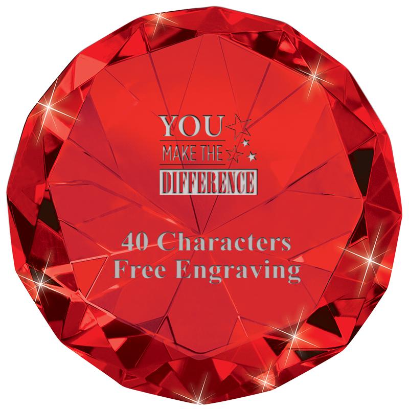 RUBY 80CT DIAMOND PAPERWEIGHT